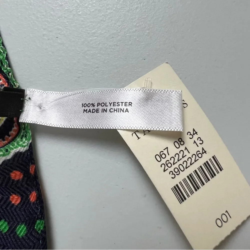 NWT Talbots Paisley Print Scarf Fringed Edge Wide Scarf